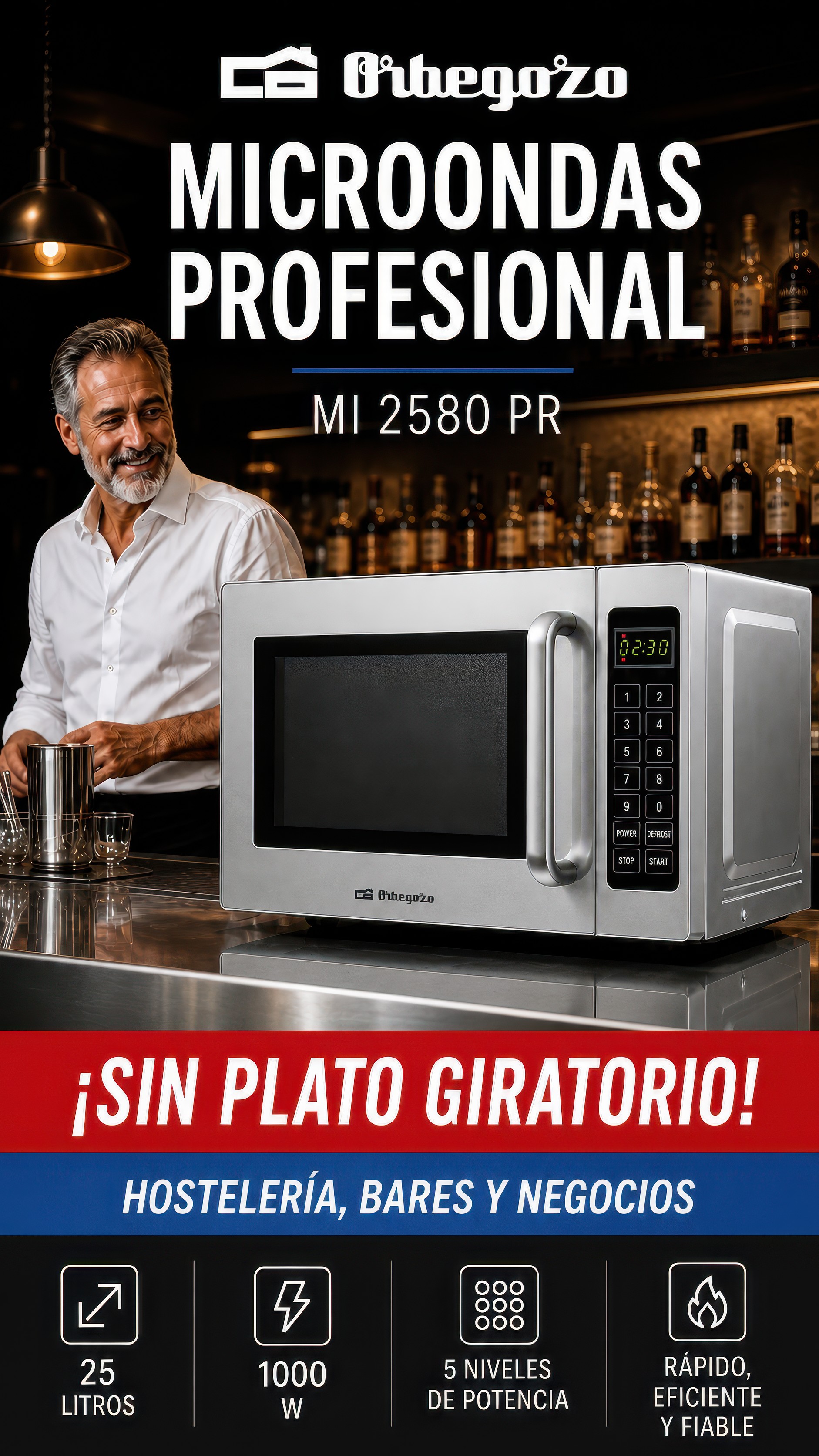 MICROONDAS PROFESIONAL MI2580PR